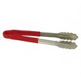 thumbnail image 1 of Thunder Group SLTG810R 10"L Stainless Utility Tongs, Red, 1 of 1
