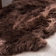thumbnail image 2 of Silver Orchid  Nansen Genuine Soft Australian Sheepskin Rug brown 2' x 6' Runner French Country, Rustic, Classic, 2 of 5