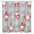 thumbnail image 3 of HVEST Funny Gnome Shower Curtain,Snowflakes and Cute Gnomes on Grey Background Bathroom Shower Curtain Christmas Polyester Fabric Decor Curtain with Hooks, 69X70 inch, 3 of 7