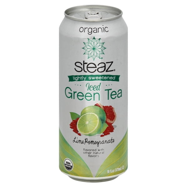 Steaz Organic Lime Pomegranate Iced Green Tea, 18 Fl. Oz. - Walmart.com ...