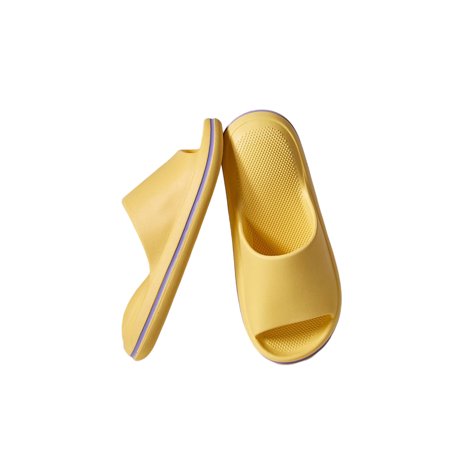 

Sanviglor Unisex Slide Sandals Slip On Slides Beach Flat Sandal Pool Soft EVA Quick Dry Shower Slippers Lightweight Summer Yellow 7.5-8