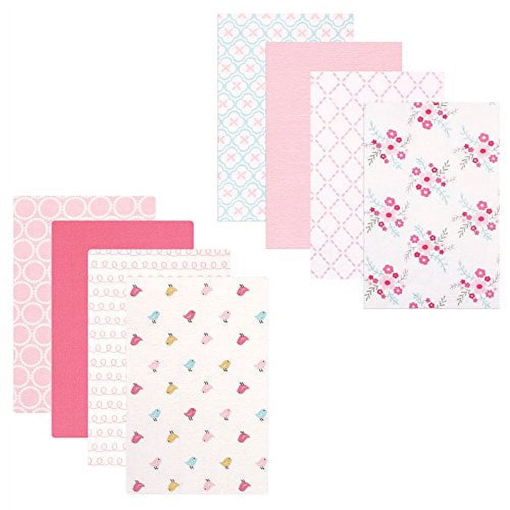 Luvable Friends Baby Girls' Flannel Receiving Blanket, 8-Pack, Choose Your Color