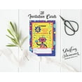 thumbnail image 3 of Darling Souvenir Yellow Birthday Invitation Card Printable Elegant Fill or Write In Blank Party Invites 28 Pcs 5 x 7 Inches, 3 of 5