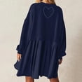 thumbnail image 5 of Robe Chandail Surdimensionnée pour Femmes Longue et Fluide à Empiècements, Chandail à Enfiler Mignon à Épaules Tombantes, Chandails d'Automne à Manches Longues, Mini-Robe, Adolescentes, Col Ras du Cou, Tunique Unie Plissée, Vêtements Amples Beig, 5 of 5