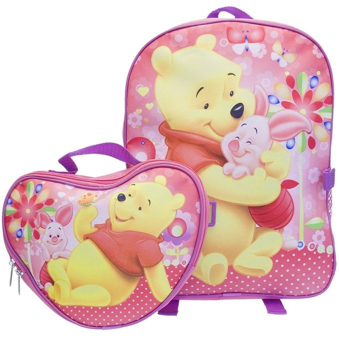 Backpack Disney Winnie The Pooh Hugging w/Lunch Bag New 504723