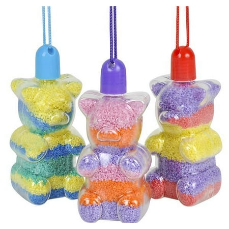 2.75" GUMMY BEAR SAND ART NECKLACE, Case of 288