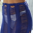 thumbnail image 5 of YHAJDS Women Beach Cover Ups Solid Color High Waist Sheer Cut Out Side Slit Mesh Ankle Length Summer Style, 5 of 5