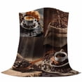 thumbnail image 6 of Coffee Beans Blanket Soft Cozy Warm Throw Blanket for Couch, Plush Fuzzy Flannel Fleece Blankets for Sofa, Brown Hot Cafe Latte Cup Drink Country Bed Blankets Lightweight Gifts for Women, 30"x40", 6 of 9