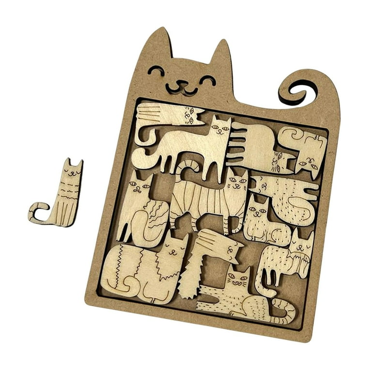 Wooden Cats Puzzle