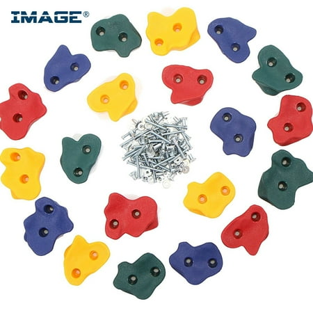 - 20PCS Textured Bolt Rock Climbing Wall Hand Holds for Kids Children Outdoor Playground Indoor Set