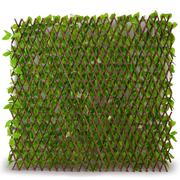 48"H 18" W Expandable wood trellis outdoor privacy screen