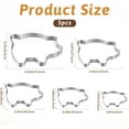 thumbnail image 2 of 5 Pcs Pig Shaped Cookie Cutter, Stainless Steel marranitos Cookie Cutter Set, 5 Sizes Pig Animal Cookies Cutters for Cookies, Conchas & Mexican Pan Dulce, Silver, 2 of 8
