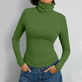 thumbnail image 3 of SHITINN Womens Long Sleeve Turtleneck Crop Tops Basic Slim Fitted Going Out T Shirts Winter Cloth Womens Tops Short Sleeve Womens Summer Blouses Womens Blouses, 3 of 6