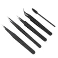 thumbnail image 4 of Rewera 5pcs Stainless Steel Manicure Tweezers Set Anti Corrosion Multipurpose False Eyelashes Tweezers, 4 of 8