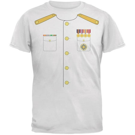 Navy Admiral Costume White Adult T-Shirt