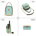 thumbnail image 3 of FORMRS Crossbody Bag for Women Quilted Travel Shoulder Cell Phone Purse with Chain Strap Handbag, Blue Beach Pattern, 3 of 7