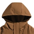 thumbnail image 6 of PNTUTB Fashion Men's Full Zip Hooded Jacket Solid Color Versatile Windbreaker Casual Comfort Lightweight Outdoor Waterproof Coat with Zip Pockets, 6 of 7