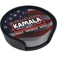 Kamala 2024 Take America Back Kamala Harris 2024 Leather Coasters 6 PCS