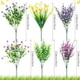 thumbnail image 2 of 24 Bundles Artificial Fake Flowers Plastic Flower Plants Faux Outdoor Flowers Boxwood Plastic Shrubs Plants for Patio Porch Garden Window Box Home Farmhouse Vase Pots Hanging Planters, 2 of 5