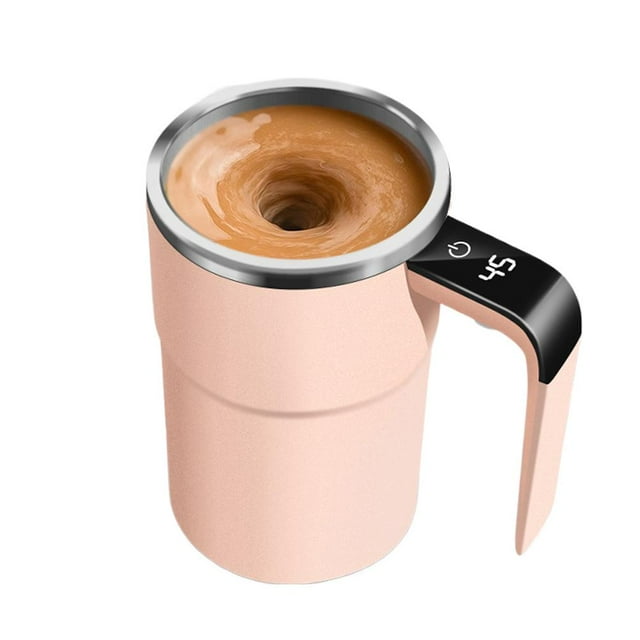 USB Rechargeable Electric Mixing Cup - Stainless Steel Portable Blender for Coffee Protein Shakes Smoothie Maker