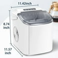 thumbnail image 5 of YUKOOL Desktop Ice Maker,Portable,9pcs/6-13min,26lbs/24H,Self Cleaning,With Ice Scoop,White, 5 of 7