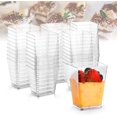 thumbnail image 1 of WEST STORY 50Pack 5OZ Square Clear Dessert Cups, Reusable Mini Serving Cups Single Serving Tumbler Cups for Party Appetizer, Finger Food, Parfait, Yogurt. Mousse, Pudding, 1 of 7
