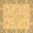 thumbnail image 1 of Ahgly Company Indoor Square Abstract Brown Modern Area Rugs, 3' Square, 1 of 4