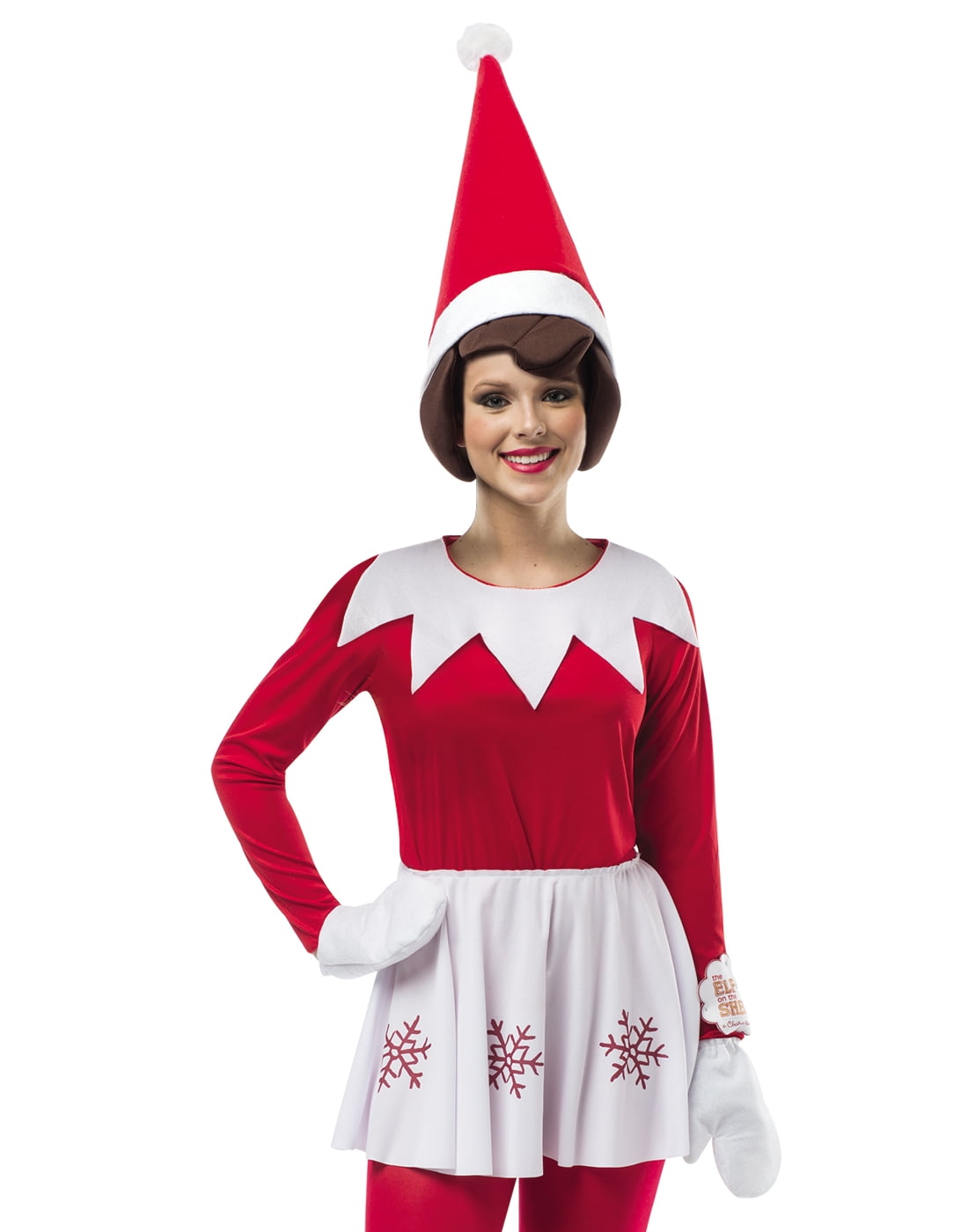 Elf On A Shelf Christmas Santa Claus Helper Female Holiday Costume-One ...