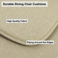 thumbnail image 2 of Shinnwa Chair Cushions for Dining Chairs Set of 4 Comfortable Kitchen Chair Pads Slip Resistant Backing Washable Seat Cushions,15" x 16",Beige, 2 of 6