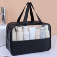 thumbnail image 2 of LCXmlly Portable Storage Bag Large Capacity Waterproof Portable Toiletry Makeup Pouch Organizer Clear PVC Travel Pouch with Zipper Handle, 2 of 9