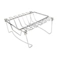 thumbnail image 1 of Parrilla para muslos de pollo con 2 asas, parrilla de acero inoxidable, accesorio para ahumador de carne fácil de usar para asar en horno., 1 of 8