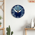 thumbnail image 5 of 2D Flat, 1pc 10Inch Rustic Farmhouse Moon Stars Wooden Wall Clock - Silent Quartz Movement, Navy Blue with Crescent Moon Sparkling Stars Design, Perfect for Kitchen, Bedroom, Living Room, Bathroom, 5 of 7