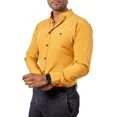 thumbnail image 4 of Camisa Hombre Casual Manga Larga Amarillo Lisa Platino, 4 of 5