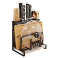 thumbnail image 1 of Knife Holder Chopstick Spoon Fork Organizer Shelf Pot Holder Cutting Board Rack with Tray Kitchen S, 1 of 5