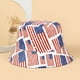 thumbnail image 5 of Xihbxyly Sombrero Del Día de La Independencia, Diseño de Cubo Rojo, Blanco y Azul, Estilo Reversible, Plegable y Portátil, Protección Solar, Actividades Al Aire Libre, Playa, Senderismo, Camping, Tal, 5 of 6