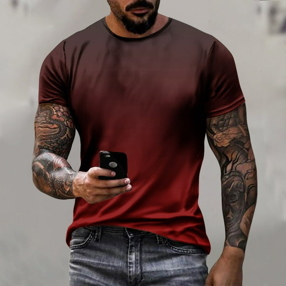 lcziwo Men's Festivel Shirts Cool Novelty Carnival Theme Graphic 3D Printed T-Shirt Short Sleeve Round Neck Muscle Workout Tops