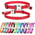 thumbnail image 5 of Minzimin Puppy Collar with Bell, Reflective Nylon Metal Buckle Cat Collar with Bells for XXS XS Tiny Pet Little Dogs Girl Kitten Female Small Animal, 5 of 6