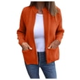 thumbnail image 2 of Kureaily Women’s Fall Winter Casual Stylish Solid Color Pocket Cardigan Jacket Loose Cardigan Coats, 2 of 5