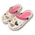 thumbnail image 3 of Zapatos de playa huecos con punta cerrada, suela gruesa, antideslizantes, suaves y lindas, sandalias con agujeros para mujer para verano, blanco, talla 38 39, 3 of 8