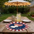 thumbnail image 5 of OAVQHLG3B American Flag Vases Flowers 4th of July Round Placemats Set of 4, 14 Inch Patriotic Memorial Day Round Table Mats for Dining Decoration, 5 of 6