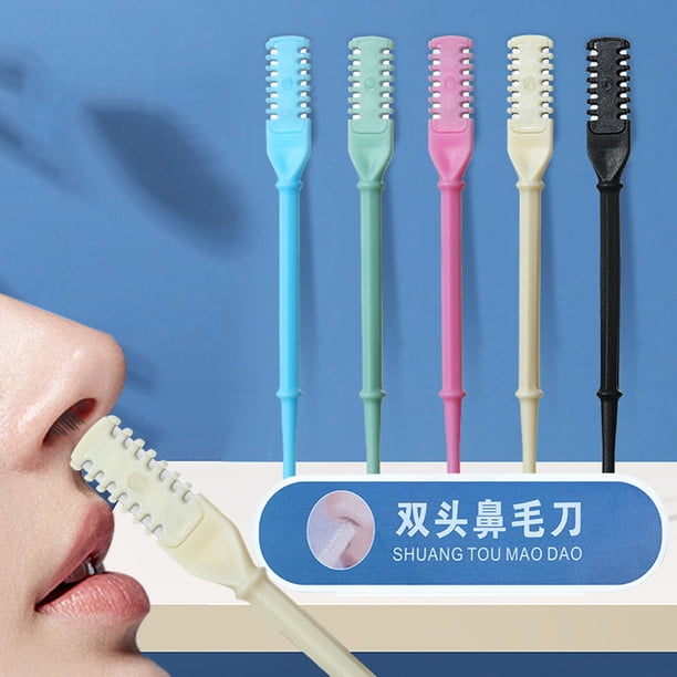 2024 Recortadora de vello nasal 3 en 1 de doble cara mejorada - Depilador de fosas nasales portátil de acero inoxidable con cuchillas giratorias de 360 ° para hombres y mujeres - Herramienta de aseo