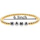 thumbnail image 3 of Pulsera con cuentas de bola de oro Latón Mamá Carta de amor Pulsera envolvente Boho Hecho a mano Pulsera con dijes de cuentas Joyería de amistad para mujer de verano Pulsera apilable elástica para mu, 3 of 3