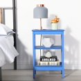 thumbnail image 2 of VECELO Set of 2 Nightstand with 3-Tier Shelves, X-Shaped Sofa Side End Table for Bedroom/Living Room/Office, Dark Blue, 2 of 7
