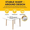 thumbnail image 4 of Black White Easter Table Cloths for 4 Foot Rectangle Tables, Modern Abstract Art Eggs Patio Waterproof Elastic Fitted Tablecloths, Washable Rectangular Table Cover for Camping, 4 of 8