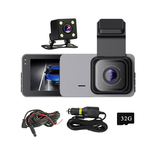 tredstone HD Car 3Inch Screen Dash Cam Dash Cam Car Dvr Recorder Night Visi-on 32G