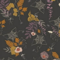 Spooky Web Floral halloween fabric - AGF Cast a Spell cotton Sold by the Quarter Yard