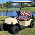thumbnail image 3 of Aplkyhs Golf Cart Seat Cover Sun Proof Club Car Seat Cushion Red Camouflage Golf Cart Accessories Breathable Seat Bottom and Backrest Cushion for Club Car, 3 of 7