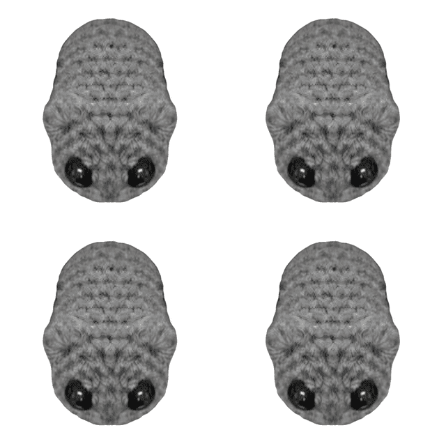 Llavero Hámster Triste Crochet Meme Muñeca Punto (sin Pajarita)