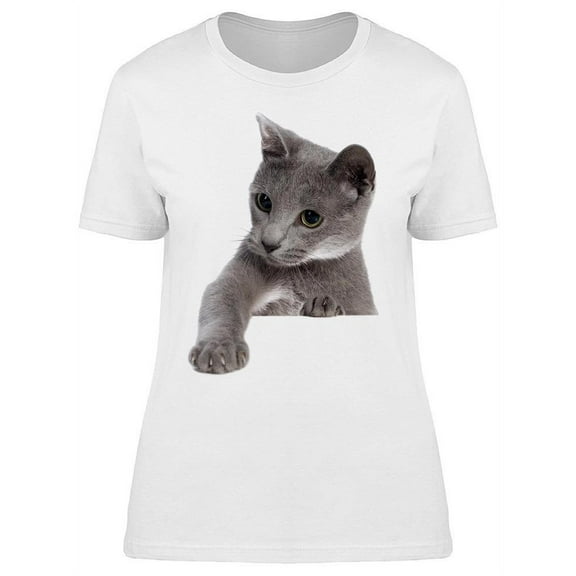 Adorable Russian Kitty Pawing T-Shirt Women -Image by Shutterstock, Female 3X-Large
