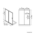 thumbnail image 5 of Stanford 48"W x 74"H Sliding Alcove Shower Door in Satin Nickel, 5 of 12